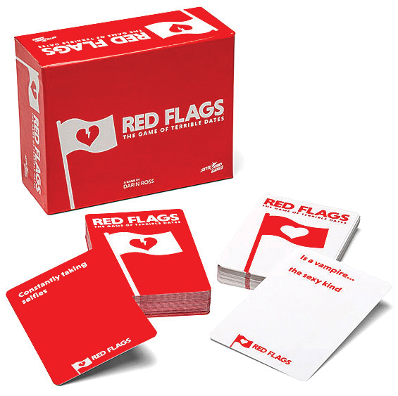 a photo of the party card game red flags